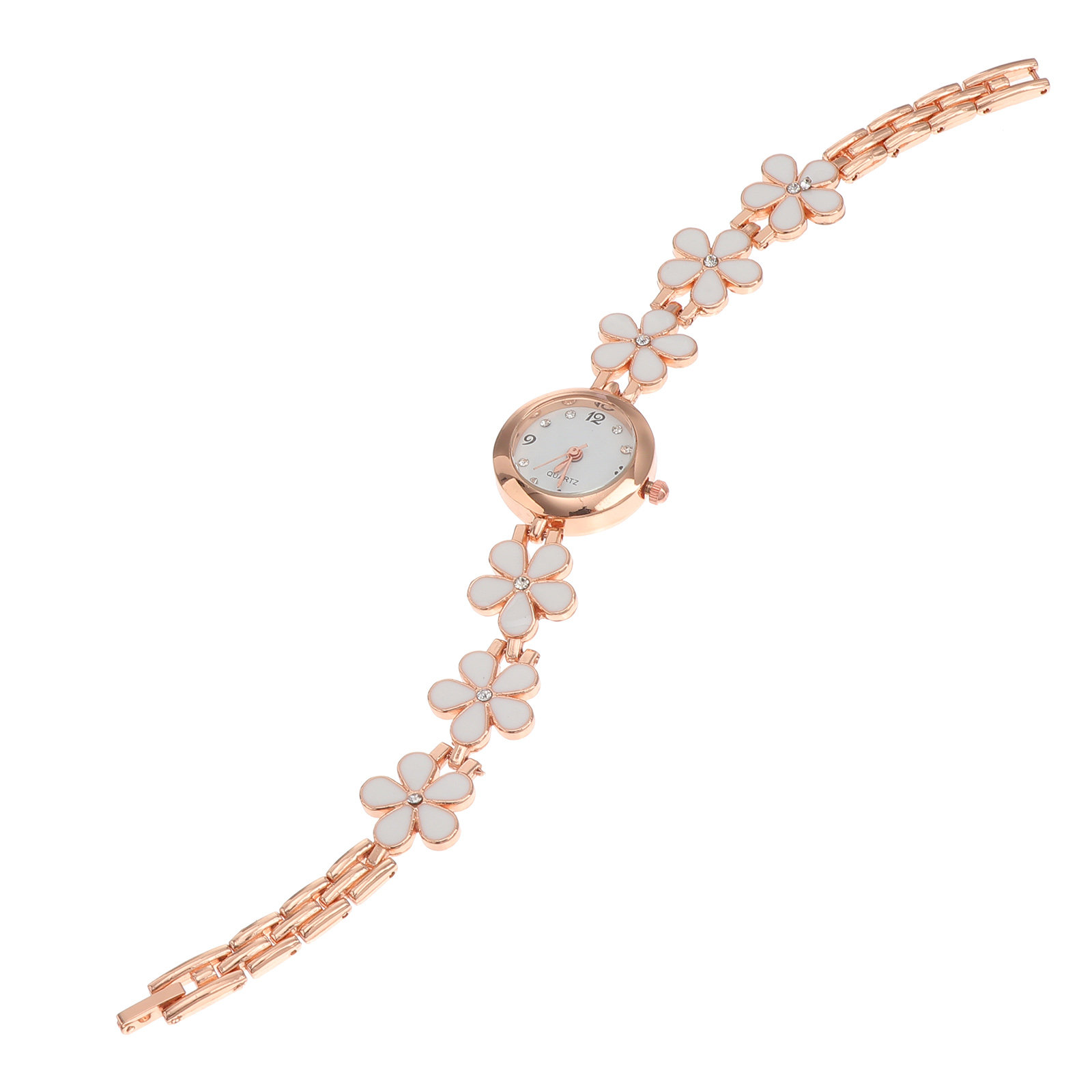 Luxury Watch Hand - Elegant Crystal Quartz Bracelet Watch for