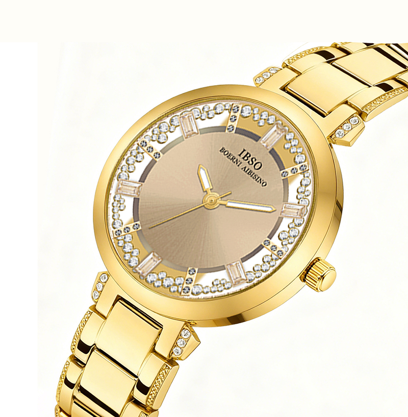 Luxury Watch Green Dial - Luxury Brand Women Watches Golden Steel