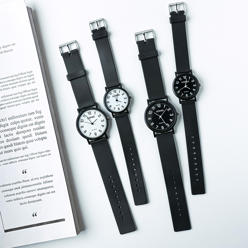 Luxury Watch Strap - Simple Black Watch Quartz Watches for