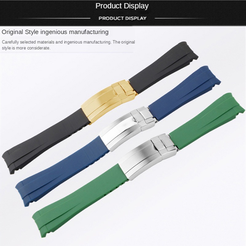 For Rolex 20mm Silicone Watch  - Luxury Watch Green Dial review and price
