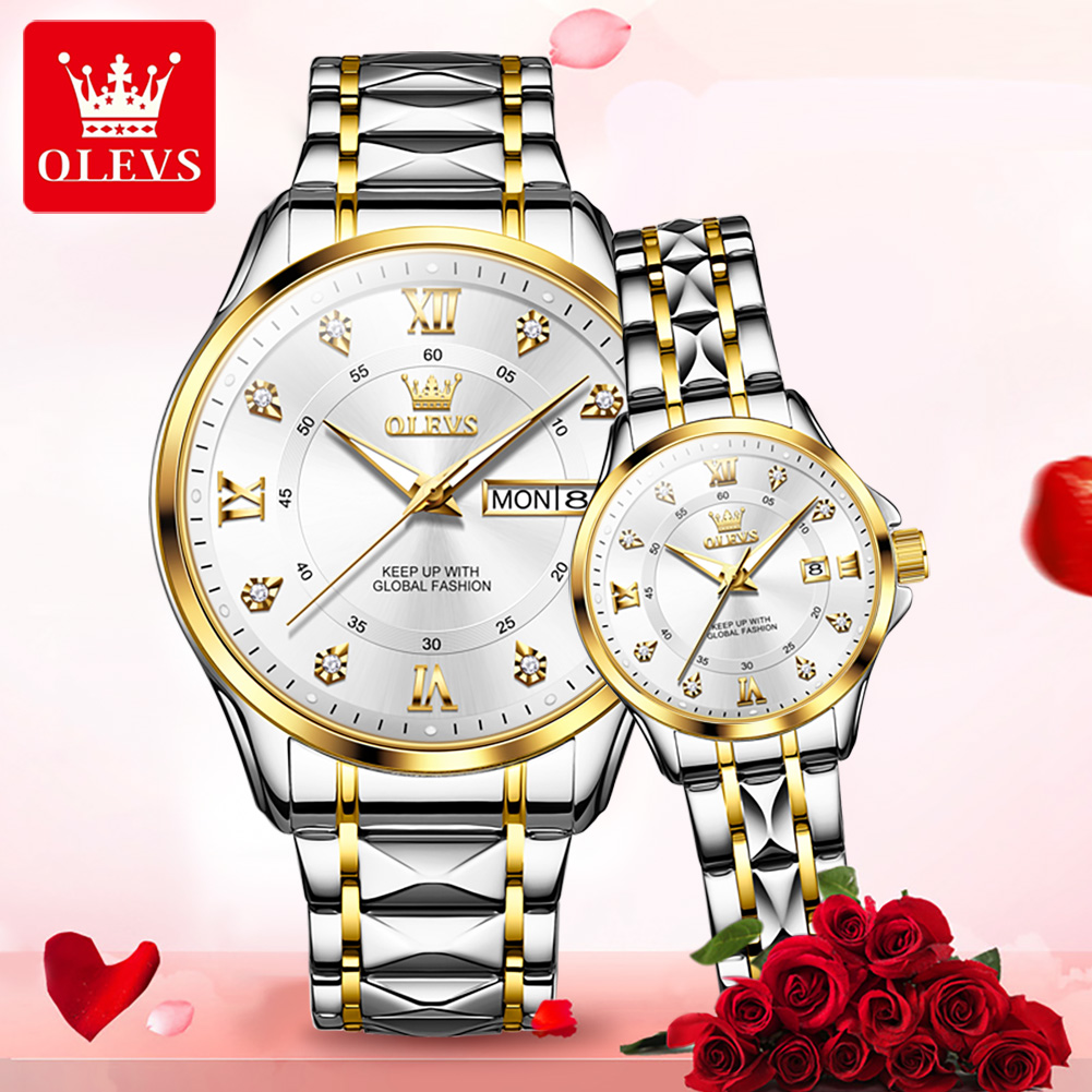 OLEVS 2906 Couple Watch Origin - Luxury Watch Life review and price