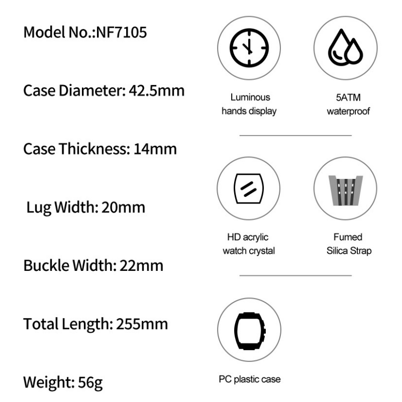 NAVIFORCE Man's Watch 5ATM Wat - Luxury Watch Strap review and price