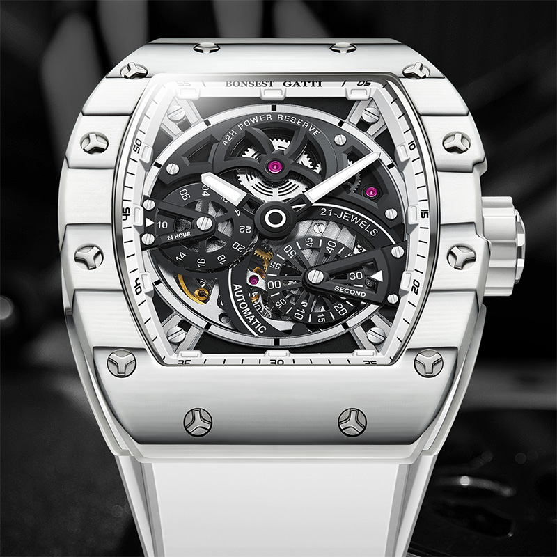 BONEST GATTI Men's Mechanical  - Luxury Watch Rubber Strap review and price