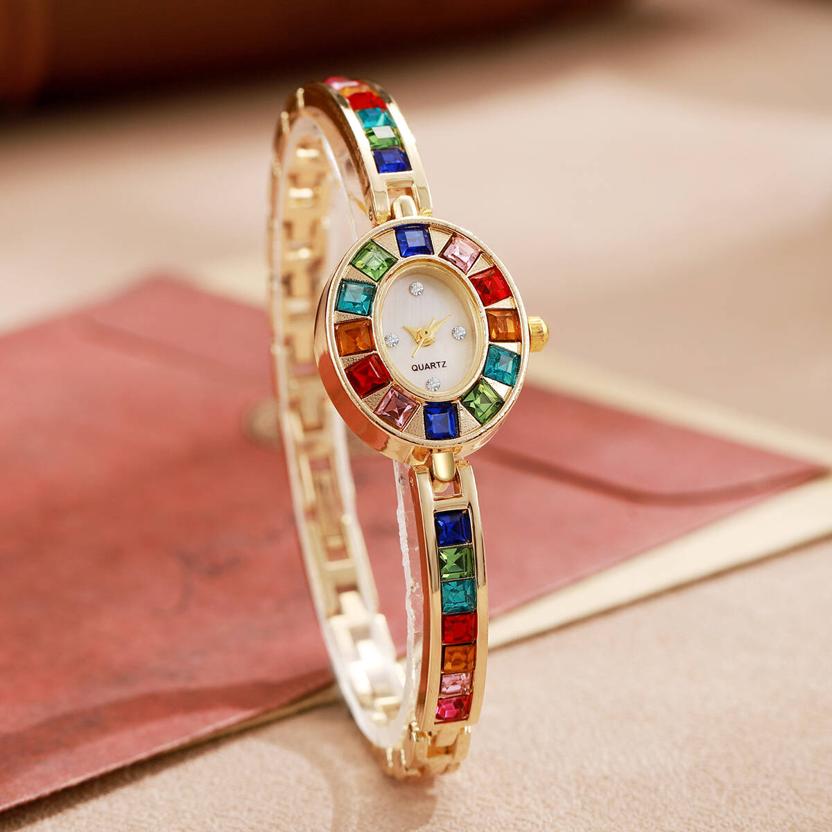 2PCS/Set Luxury Rhinestone Wom - Luxury Watch Women review and price