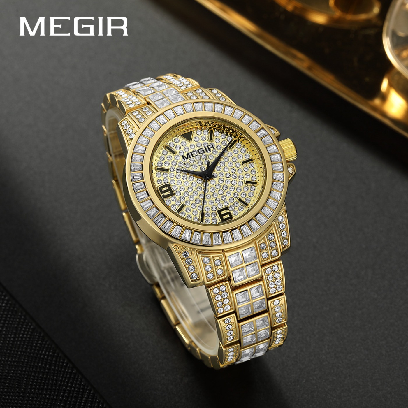 MEGIR Luxury Diamond Watches U - Luxury Watch Strap review and price