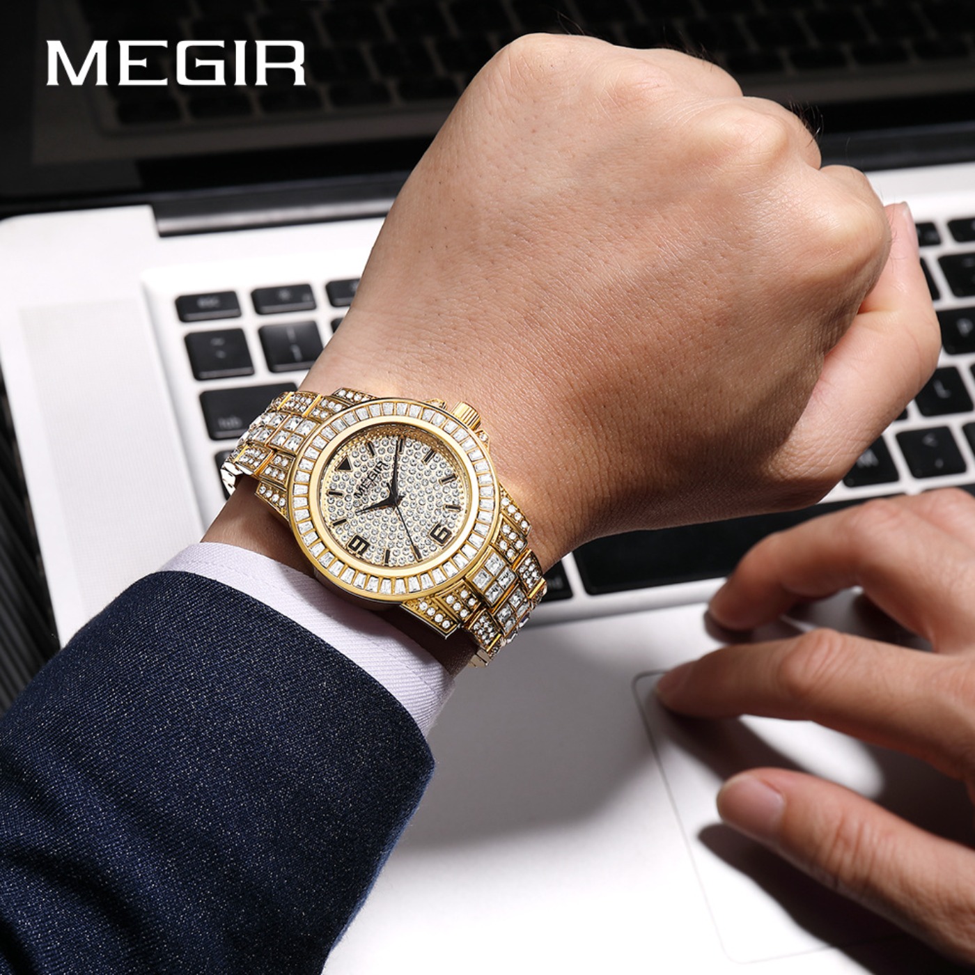 MEGIR Luxury Diamond Watches U - Luxury Watch Strap review and price