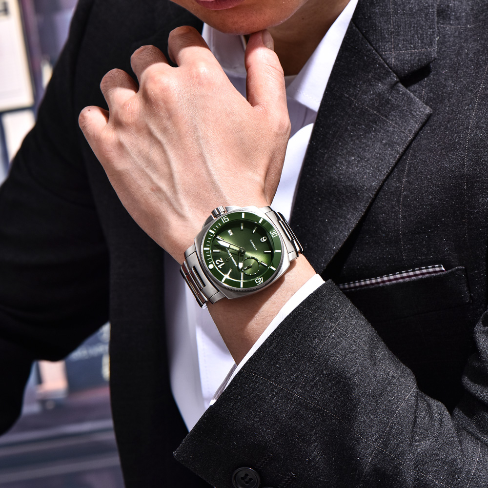 PAGANI DESIGN Men's Watch Luxu - Luxury Watch Green Dial review and price