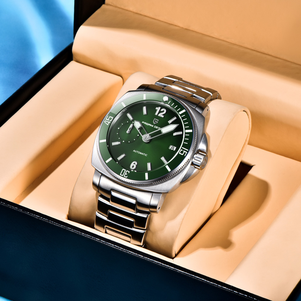 PAGANI DESIGN Men's Watch Luxu - Luxury Watch Green Dial review and price
