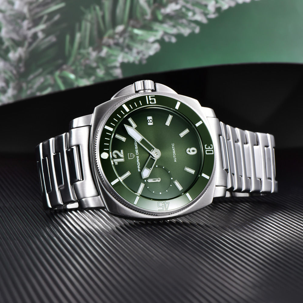 PAGANI DESIGN Men's Watch Luxu - Luxury Watch Green Dial review and price