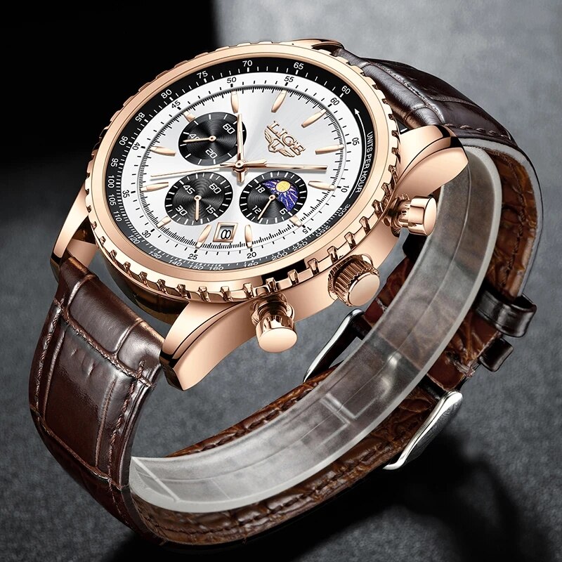 LIGE New Mens Watches Top Bran - Luxury Watch Holder For Men review and price