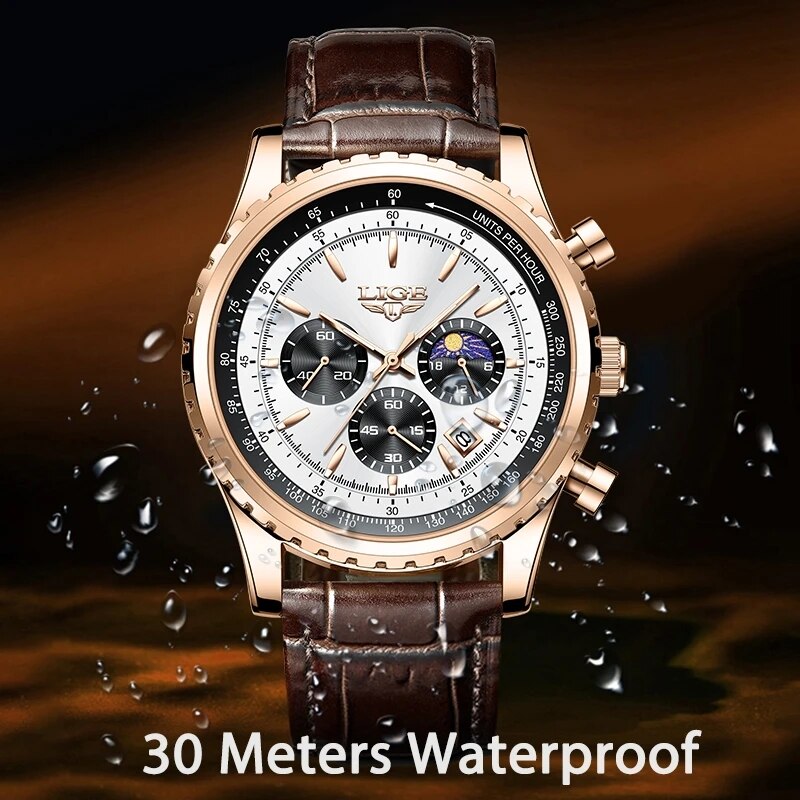 LIGE New Mens Watches Top Bran - Luxury Watch Holder For Men review and price