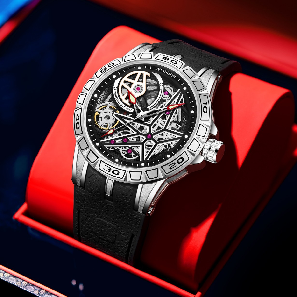 Creative 3D Quartz Watches Men - Luxury Watch Rubber Strap review and price