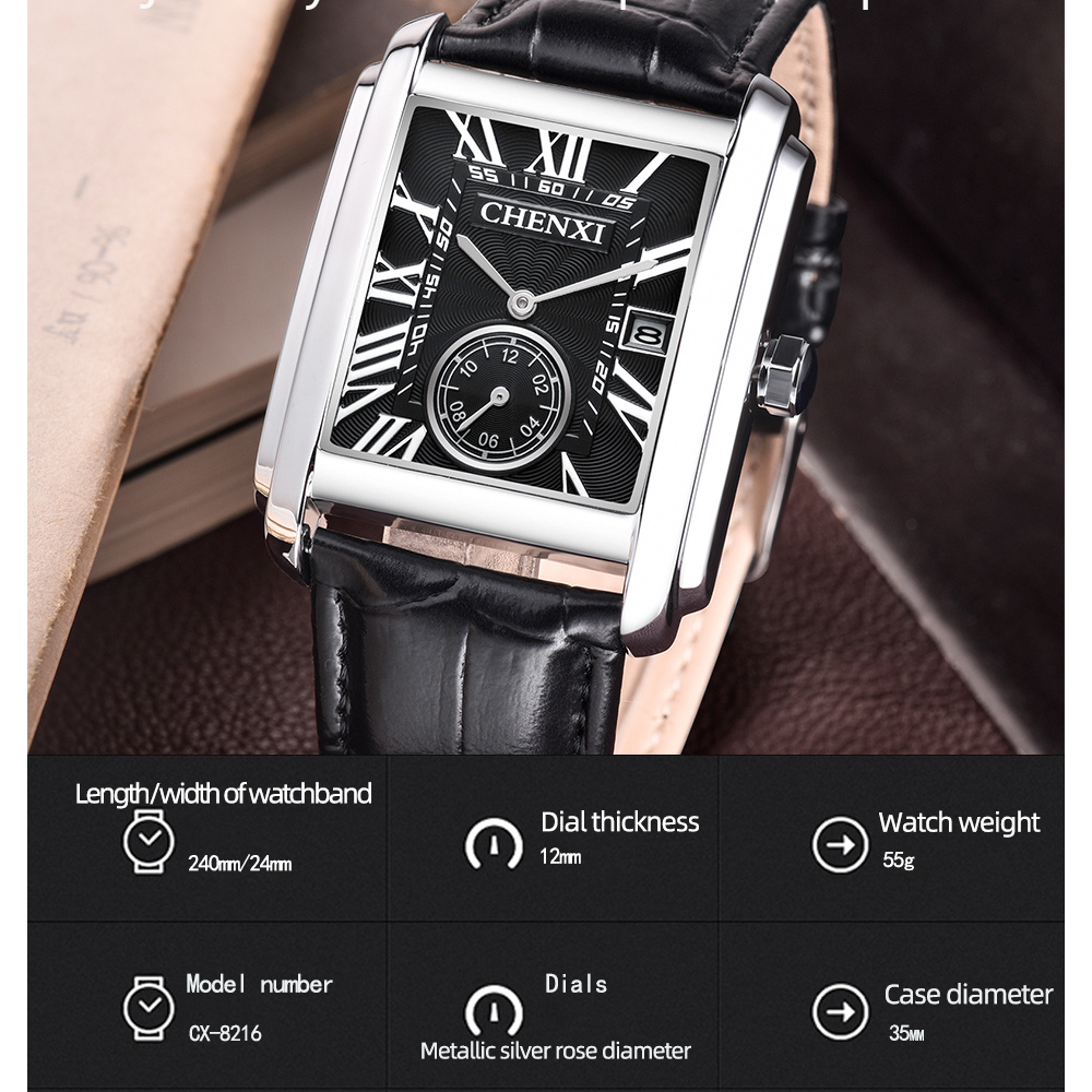 CHENXI 8216 Fashion Classic Sq - Luxury Watch Holder For Men review and price