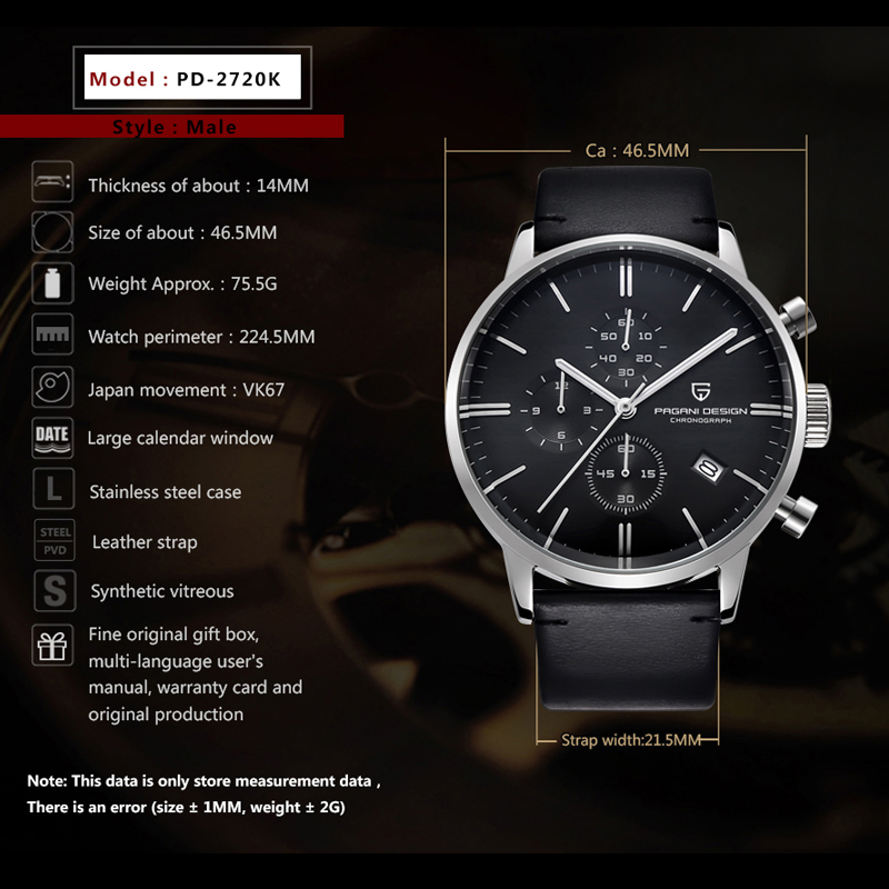 2026 New PAGANI DESIGN Brand L - Luxury Watch Holder For Men review and price