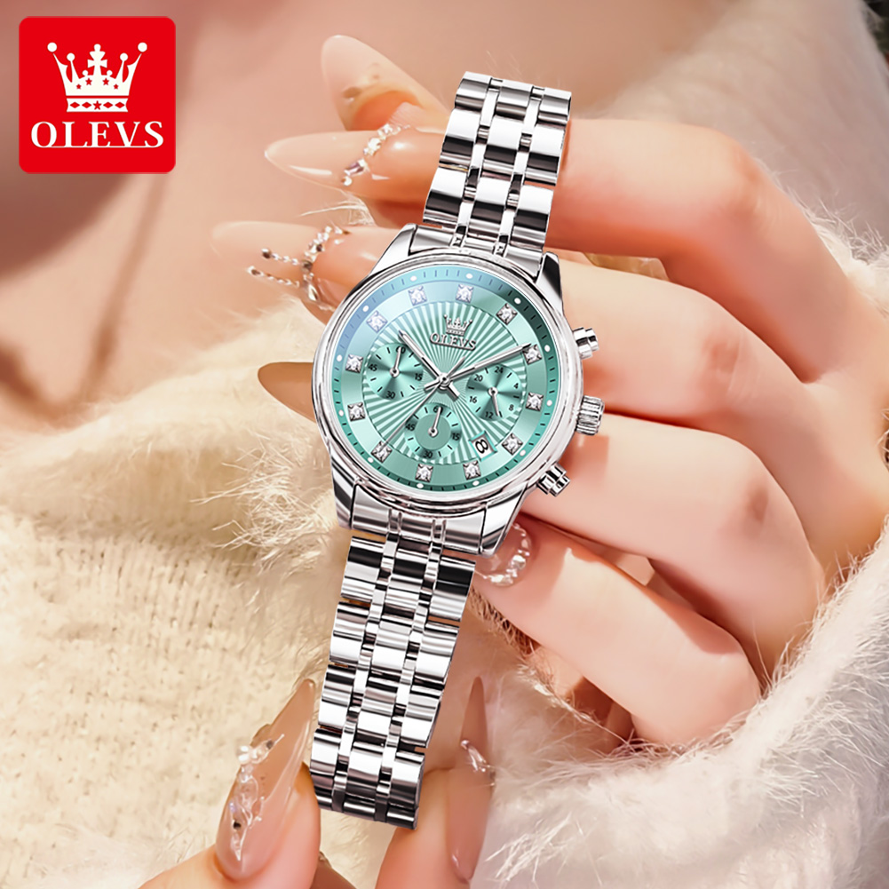 OLEVS Womens Watches Fashion L - Luxury Watch Green Dial review and price