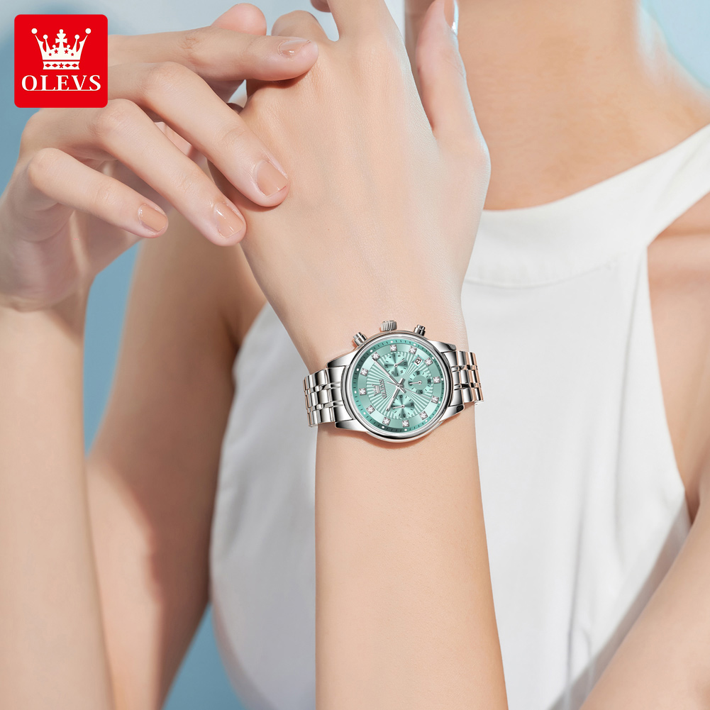 OLEVS Womens Watches Fashion L - Luxury Watch Green Dial review and price