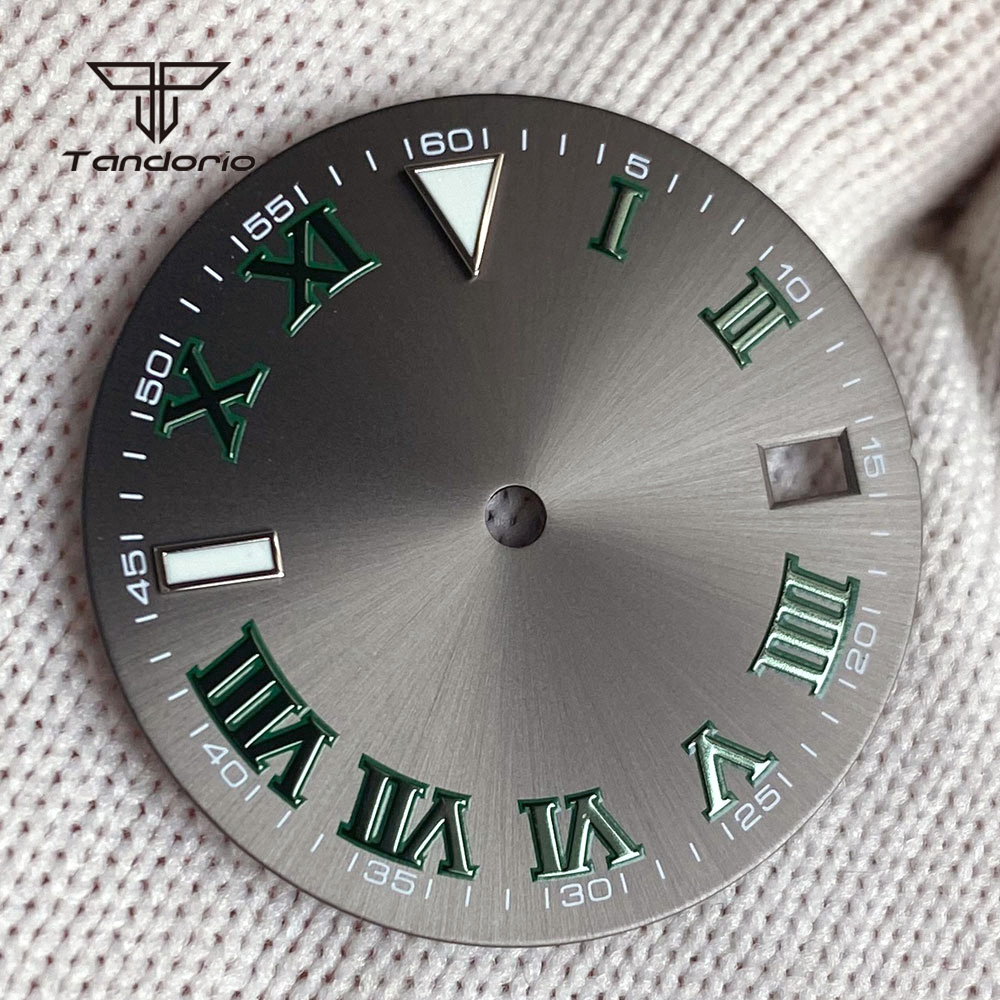 29mm Grey Sunburst Watch Dial  - Luxury Watch With Green Dial review and price