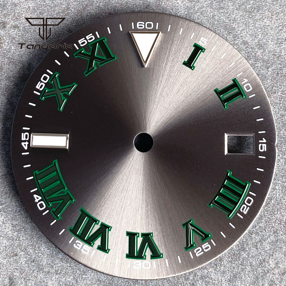 29mm Grey Sunburst Watch Dial  - Luxury Watch With Green Dial review and price
