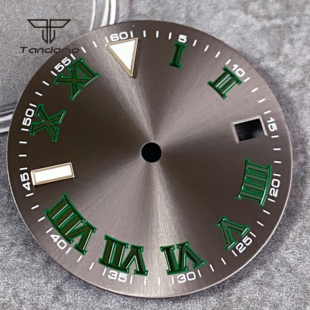 29mm Grey Sunburst Watch Dial  - Luxury Watch With Green Dial review and price