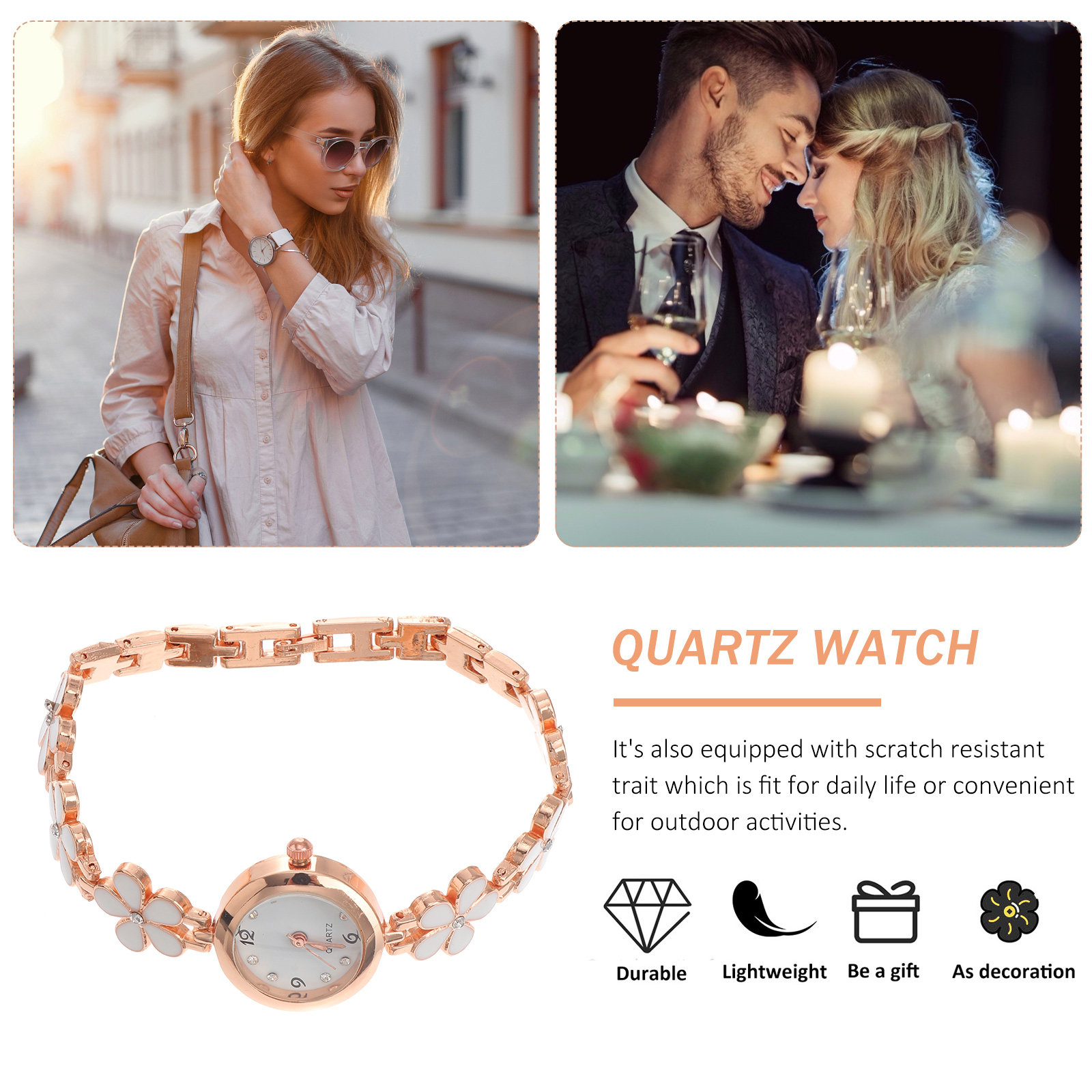 Elegant Crystal Quartz Bracele - Luxury Watch Hand review and price