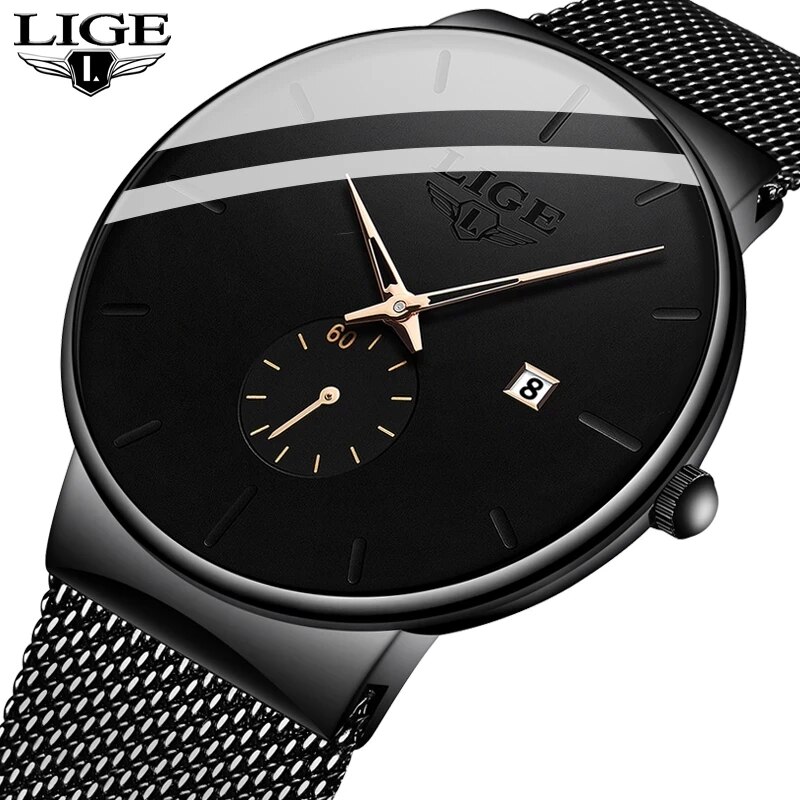 LIGE Fashion Mens Watches Top  - Luxury Watch Magazine review and price