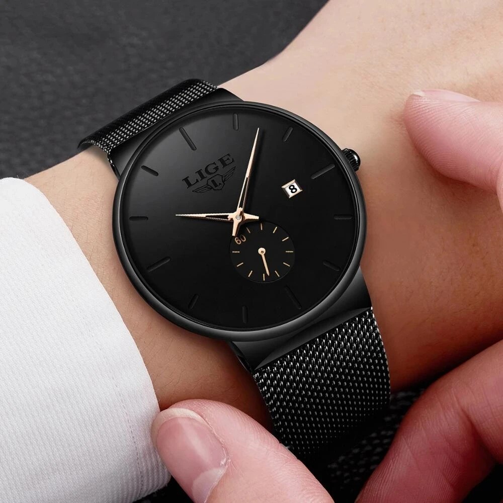 LIGE Fashion Mens Watches Top  - Luxury Watch Magazine review and price
