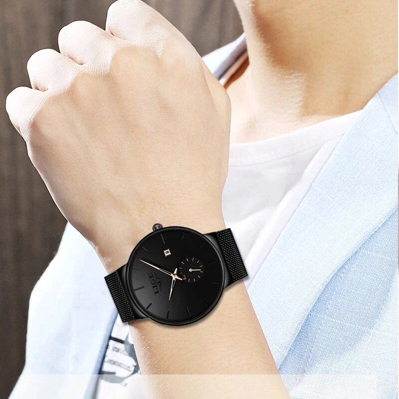 LIGE Fashion Mens Watches Top  - Luxury Watch Magazine review and price