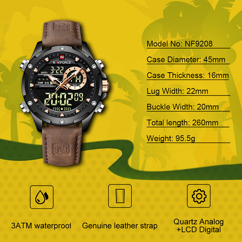 New NAVIFORCE Men Watches Quar - Luxury Watch Holder For Men review and price