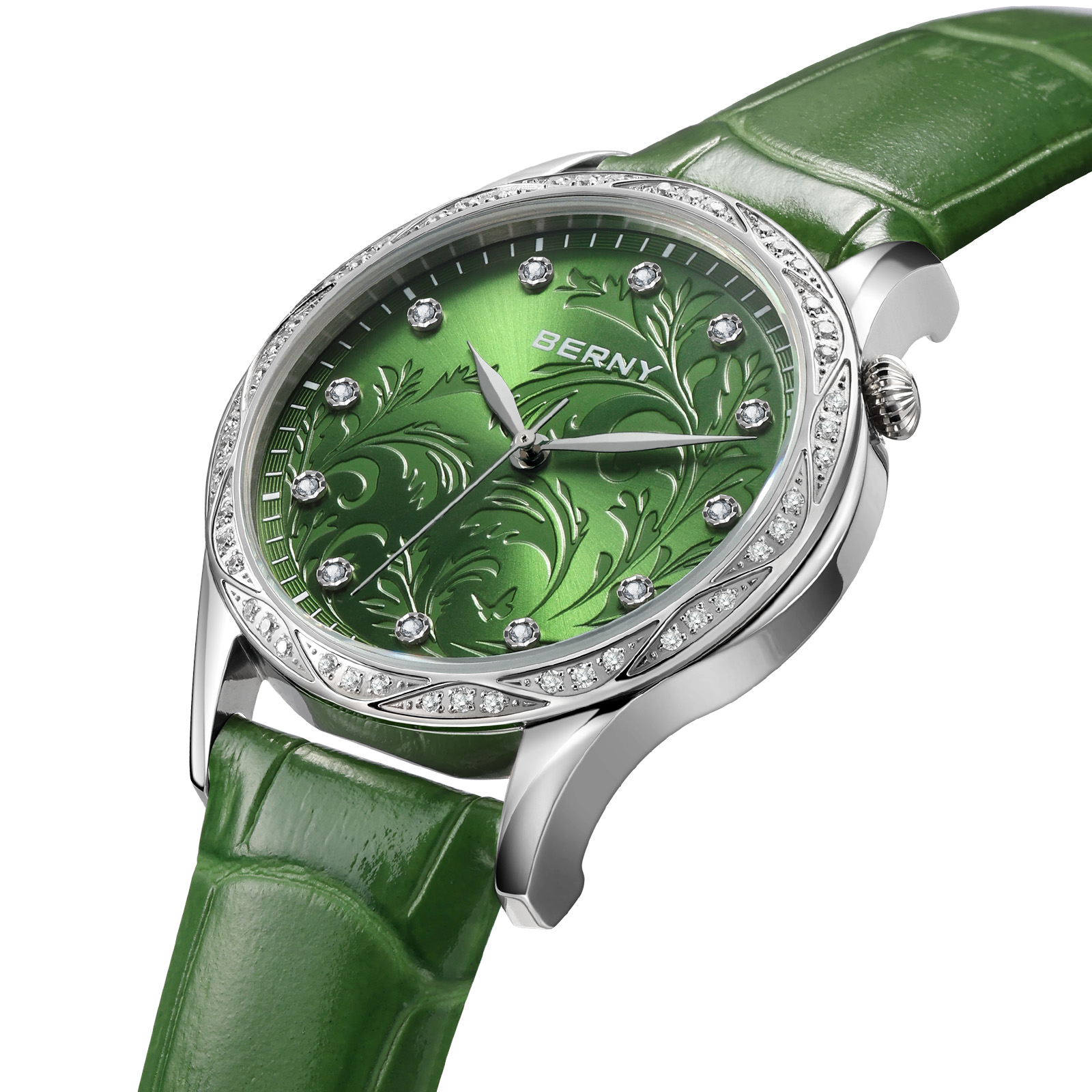 BERNY Women‘s Quartz Watch Gre - Luxury Watch Green Dial review and price